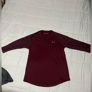 2 under armour 3/4th sleeve shirts